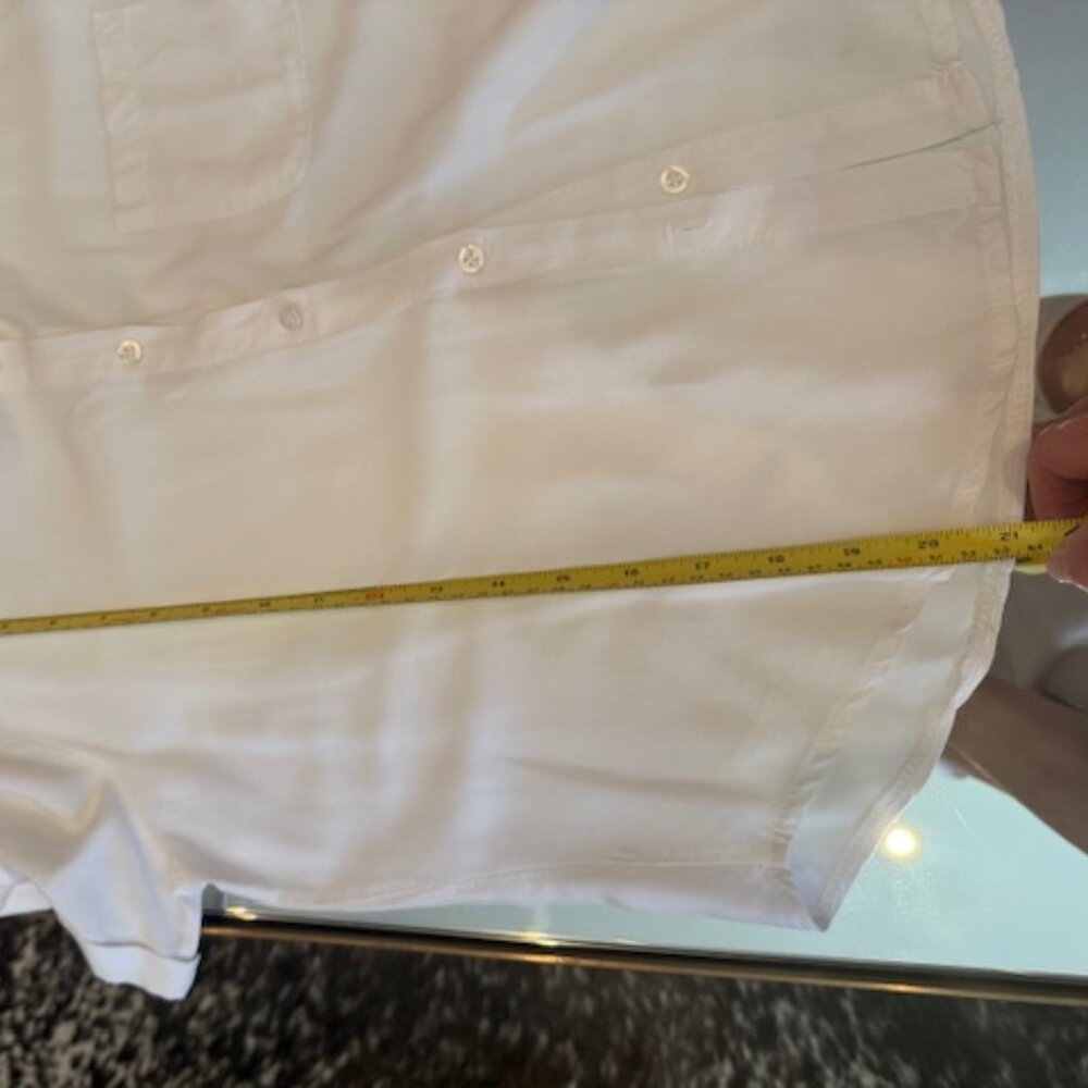 Brandy Melville Boxy White Button Up Short Sleeve Shirt - One Size - Picture 5 of 6